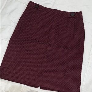 Ann Taylor Deep Burgundy Pencil Skirt